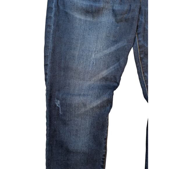 KUT From The Kloth Connie Ankle Skinny Jeans Dark Wash Distressed Raw Hem Size 6 - Picture 7 of 8